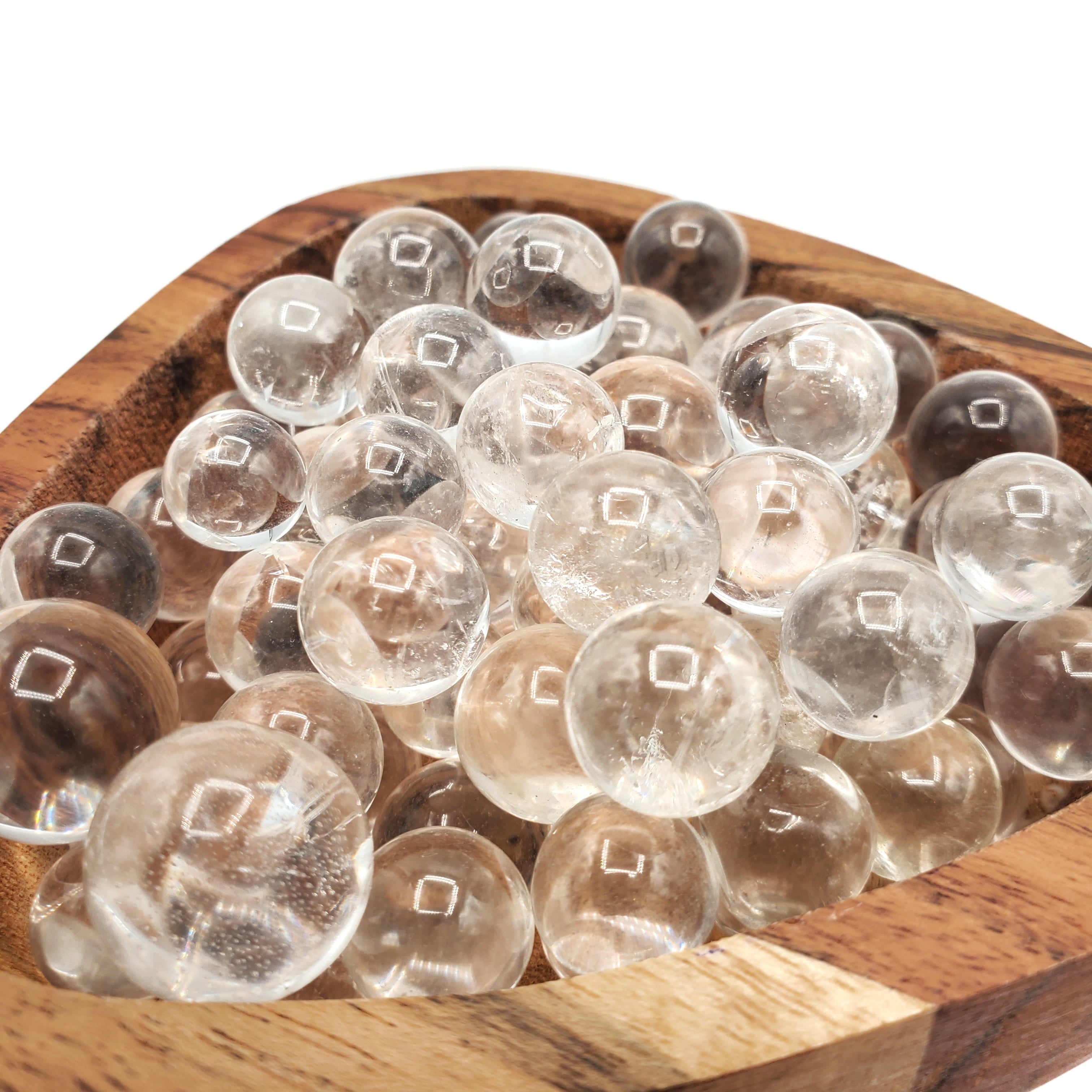 Set of Mini Clear Quartz Spheres