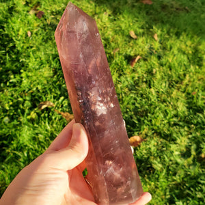 Large Magenta/Pink Fluorite Tower with Mica