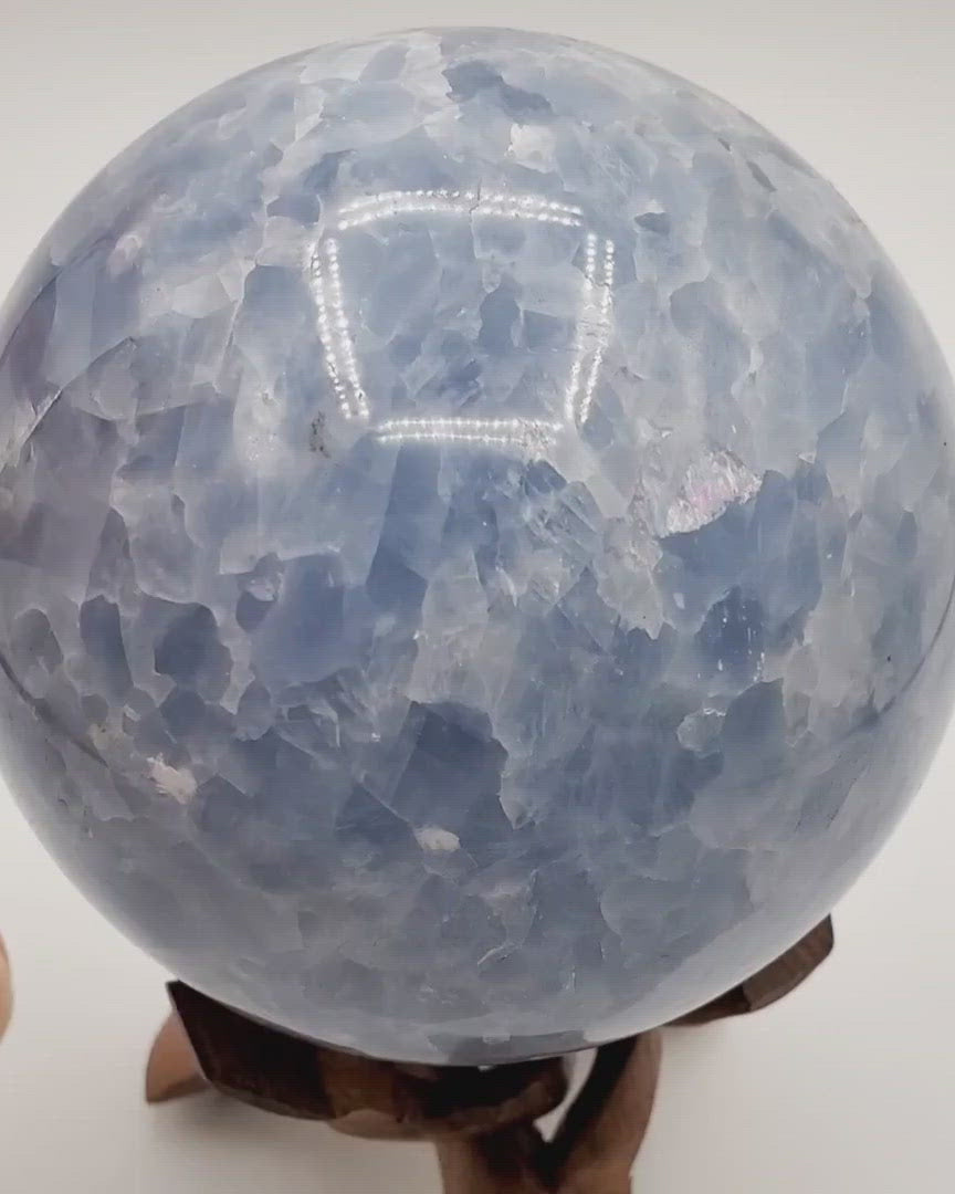 Large High Grade Blue Calcite Sphere