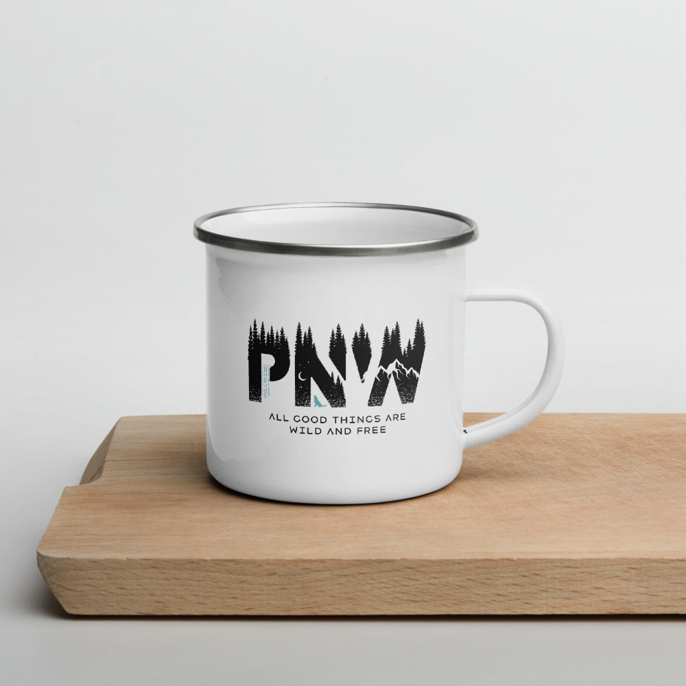 "PNW" Enamel Mug